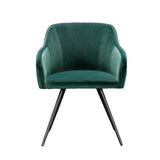Green Colour Velvet Accent Chair