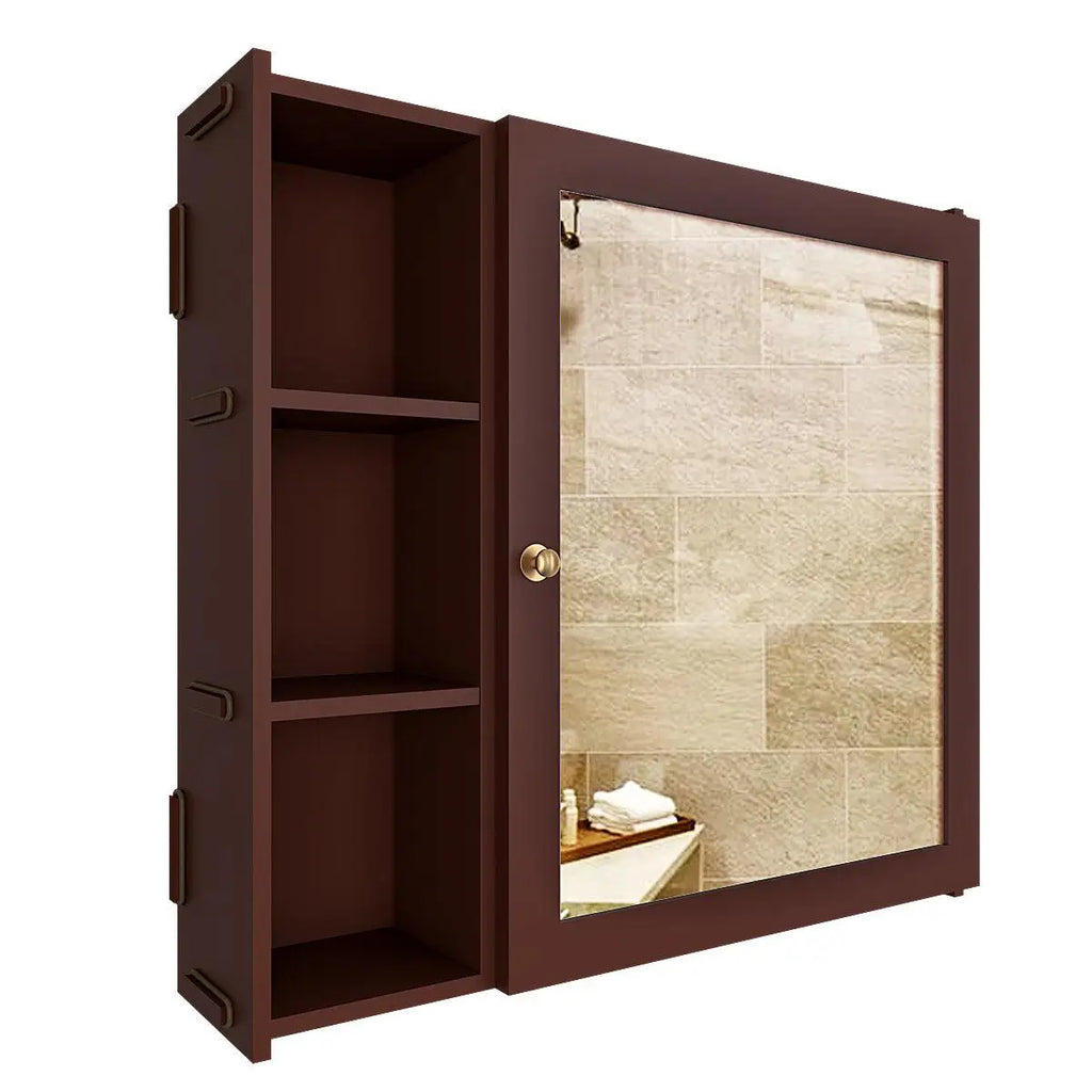 Aesthetic Modern Style Wooden Bathroom Cabinet With 5 Spacious Shelves