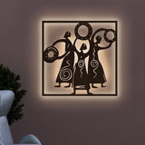 Wooden Wall Decor with LED Light