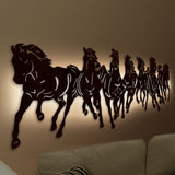 Beautiful 7 Running Horses Backlit