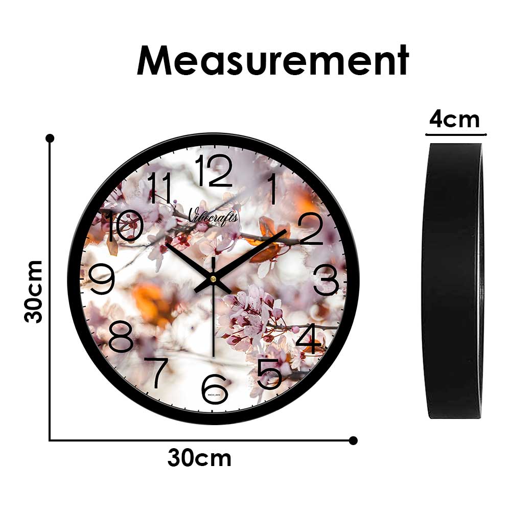 Beautiful Designer Cherry Blossom Flower Wall Clock