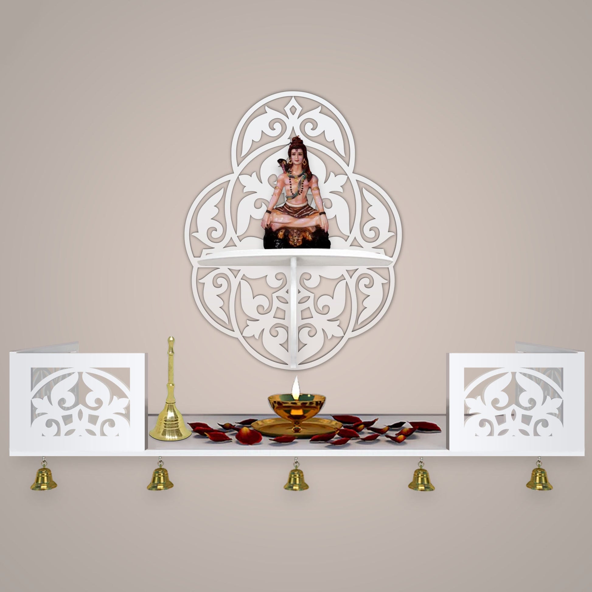 Simple wall mandir designe