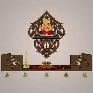 Pooja Mandir Design with Shelf 