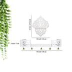 Beautiful Flower Designer Wall Hanging Wooden Temple