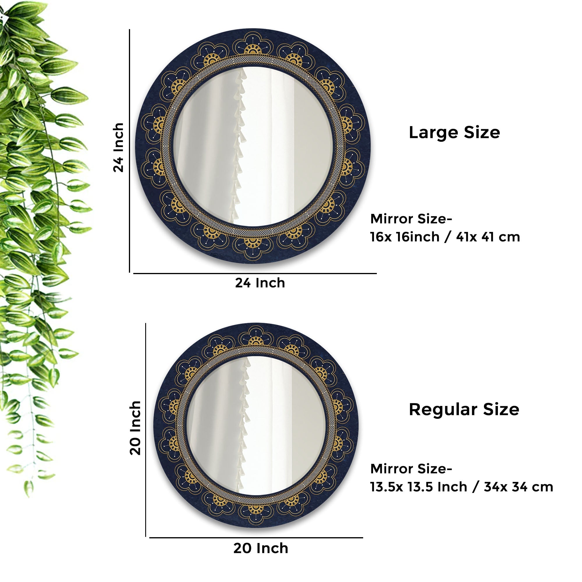  Designer Pattern Printed Wall Mirror