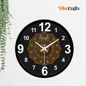 Beautiful Golden Mandala Designer Wall Clock