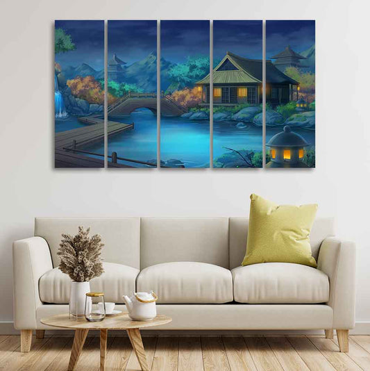 Canvas Wall Painting of Five Pieces