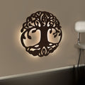 Beautiful Life of Tree Backlit Wooden Wall Decor 