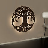 Beautiful Life of Tree Backlit Wooden Wall Decor 