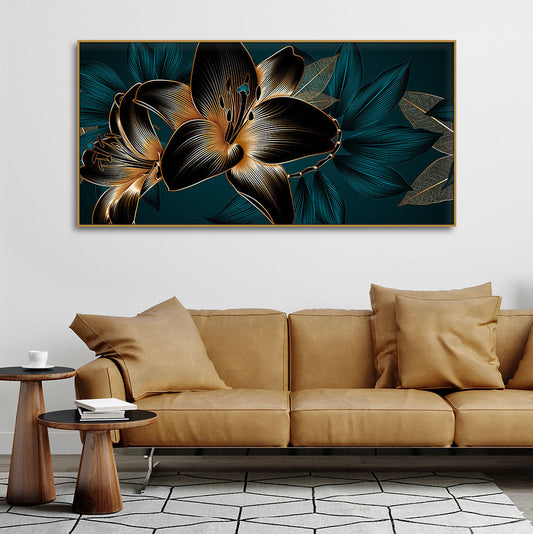 Lilies Flowers Canvas Wall Painting