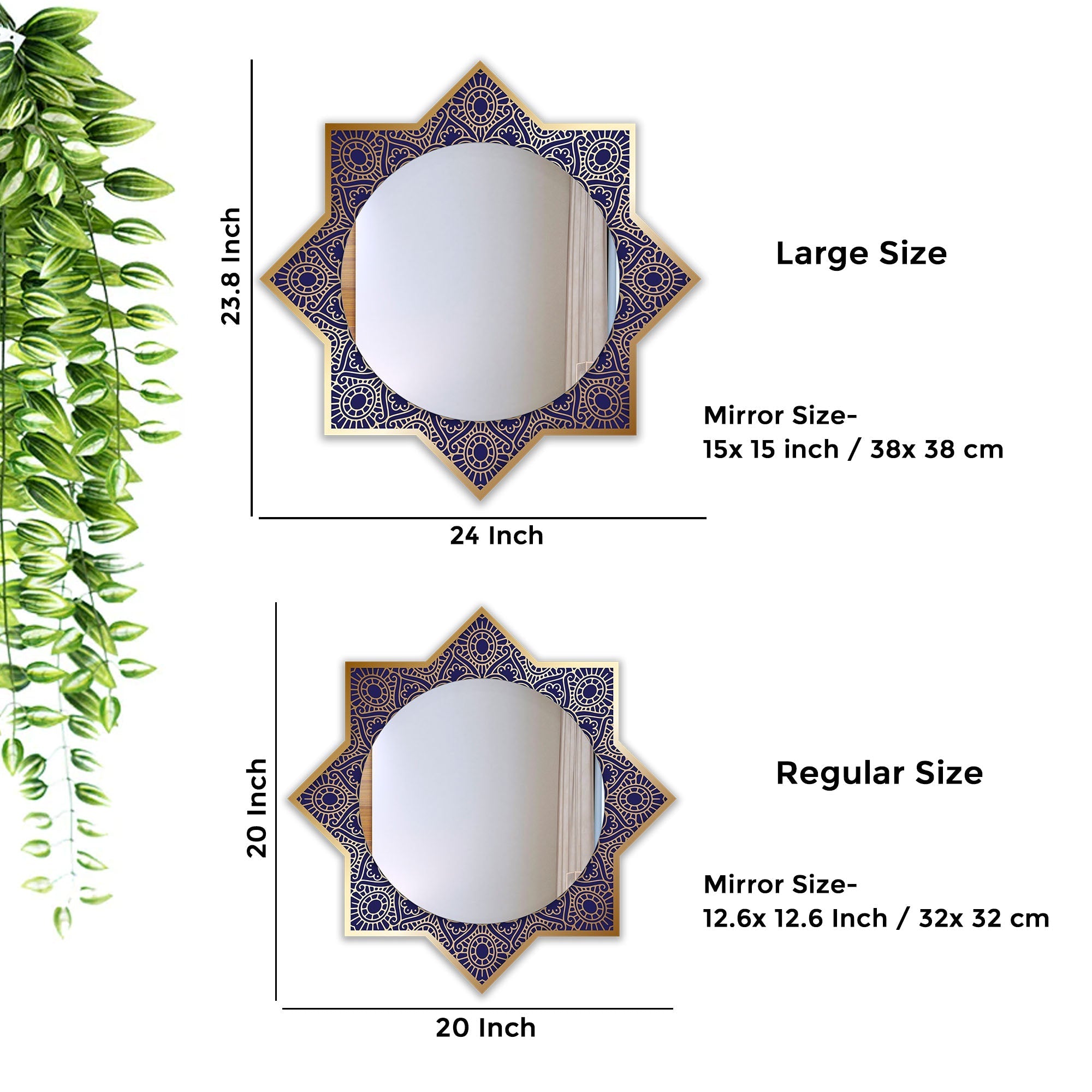  Designer Pattern Printed Wall Mirror