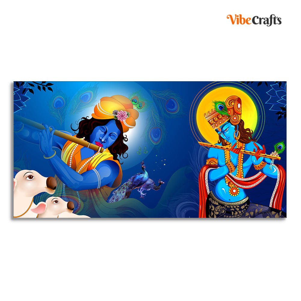 Beautiful Lord Krishna Wall Painting