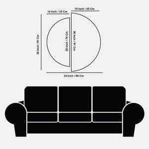 Modern Lines Art Semi Circle Frames Set Of 2