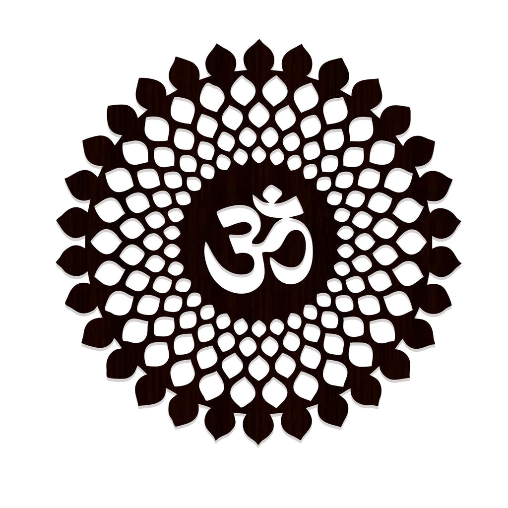 Beautiful OM Mandala Backlit with LED Wooden Wall Hanging Vibecrafts