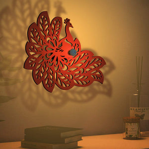 Beautiful Peacock Shadow Lamp