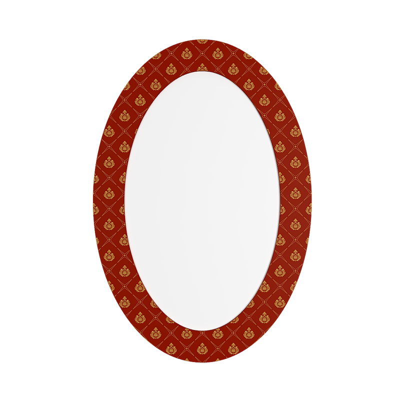 Design Oval Printed Mirror