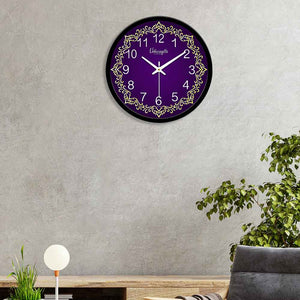 Beautiful Purple Background Printed Designer Wall Clock