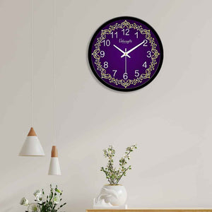 Beautiful Purple Background Printed Designer Wall Clock