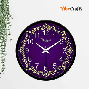 Beautiful Purple Background Printed Designer Wall Clock