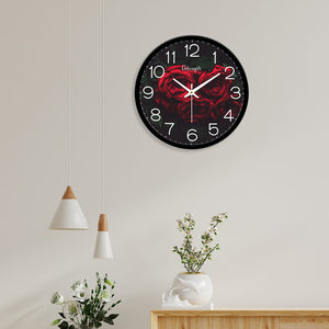 Beautiful Red Rose Designer Wall Clock For Living Bedroom