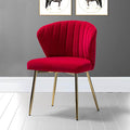 Beautiful Red Velvet Tufted Luxury Lounge Chair