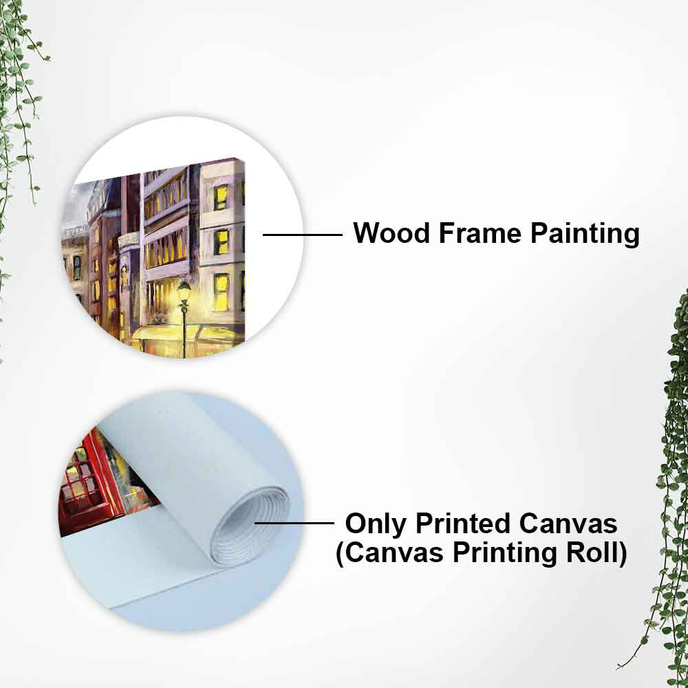 Beautiful Street view of London Premium Wall Painting