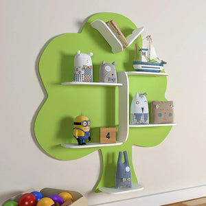 Tree Bookshelf Wooden Wall Shelf for Kids