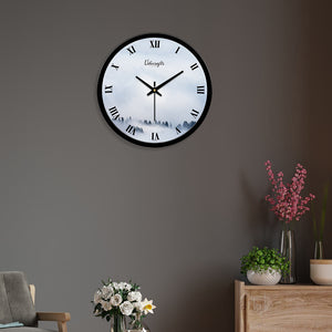 Beautiful Winter Forest Print Wall Clock