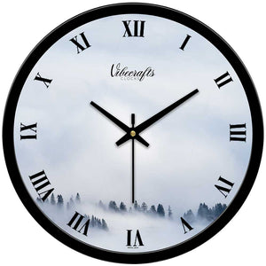 Beautiful Winter Forest Print Wall Clock