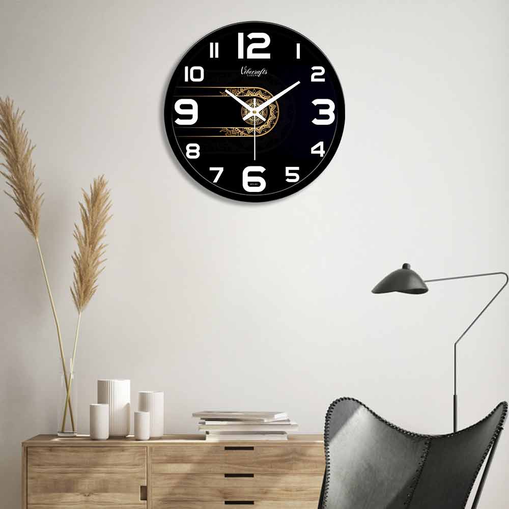 Golden Designer Wall Clock