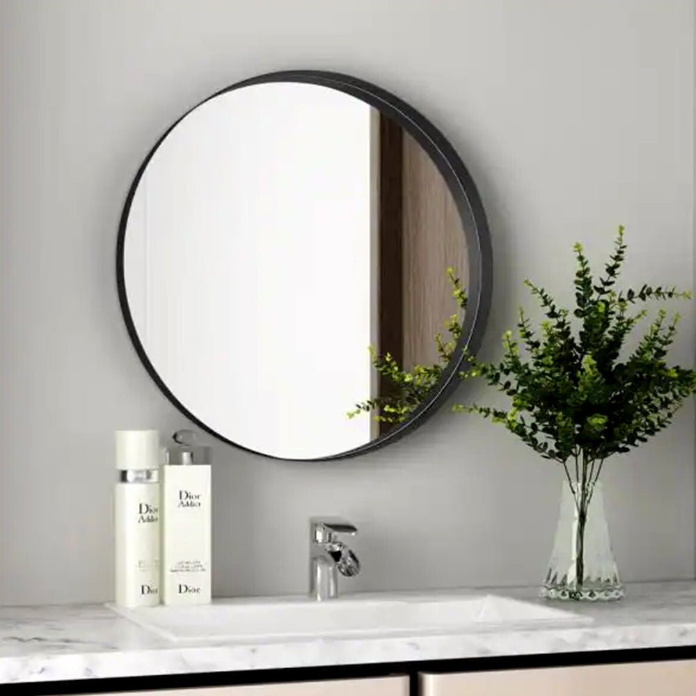 Black Framed Designer Metal Wall Mirror