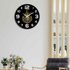 Black Muslim Islamic Designer Wall Clock