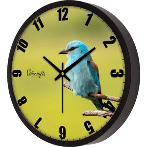 Blue Sparrow Big Wall Clock for Living Bedroom