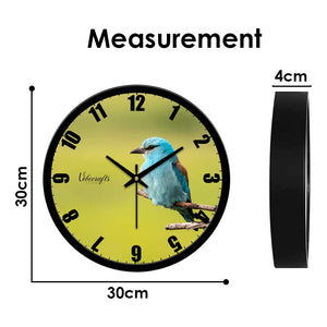 Blue Sparrow Big Wall Clock for Living Bedroom