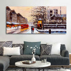 Canvas Wall Painting of Street view of London in Winters