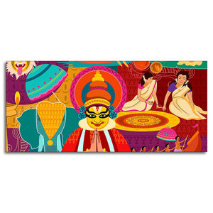 Canvas Wall Painting of Celebration Onam Festival