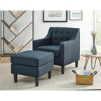 Comfy Lounge Accent Chair with Ottoman