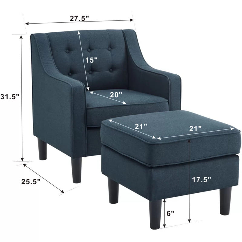 Accent Chair with Ottoman