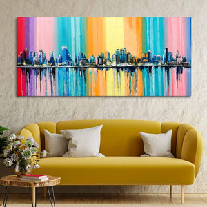 City Skyline Premium Canvas Wall Painting