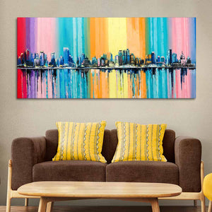 City Skyline Premium Canvas Wall Painting