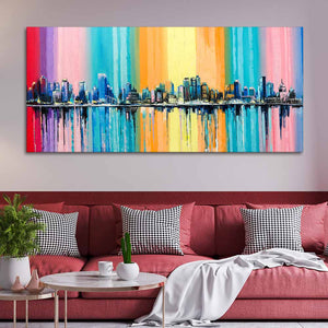 City Skyline Premium Canvas Wall Painting