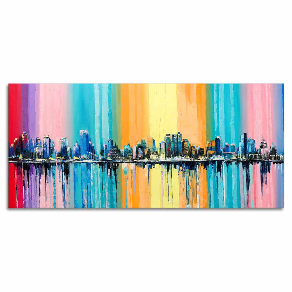 City Skyline Premium Canvas Wall Painting