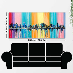 City Skyline Premium Canvas Wall Painting