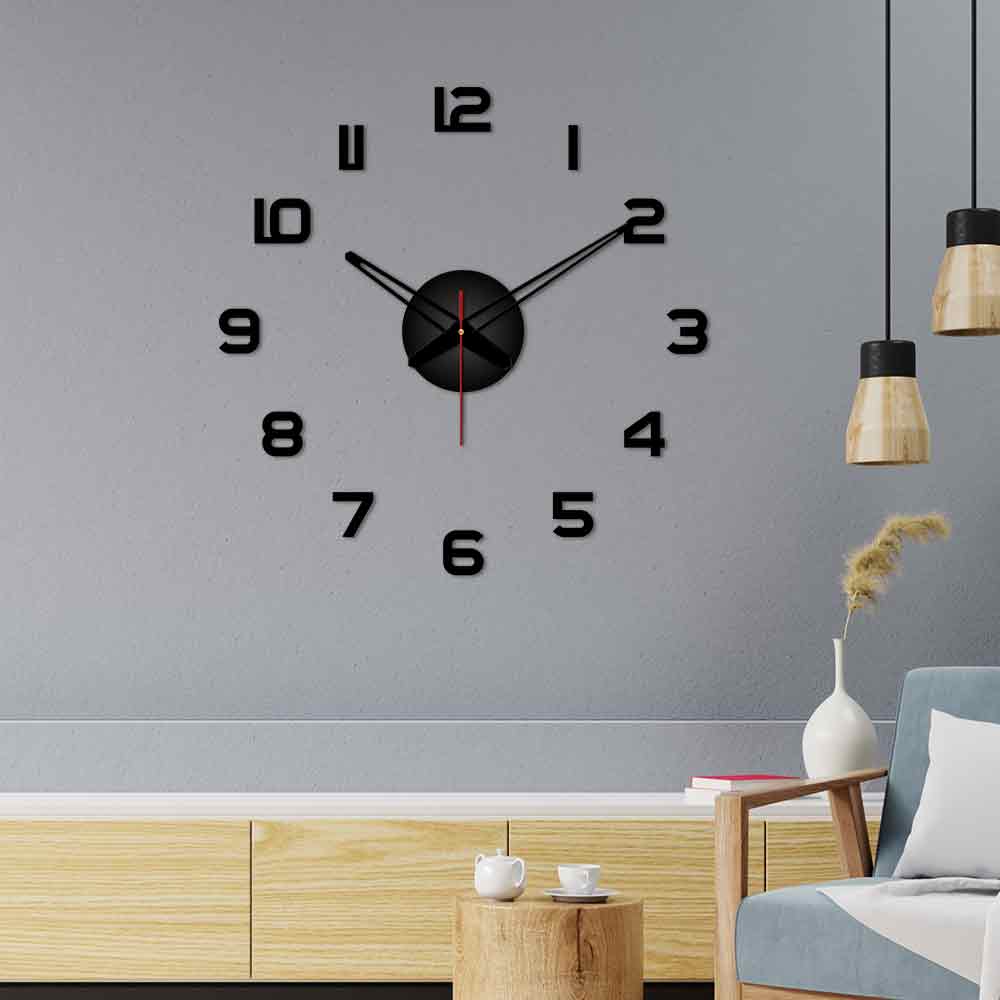 Classic Bold Style Big Size 3D Infinity Wall Clock