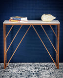  Console Table with Copper Metal Finish