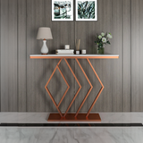  Design Copper Console Table in Geometric Pattern