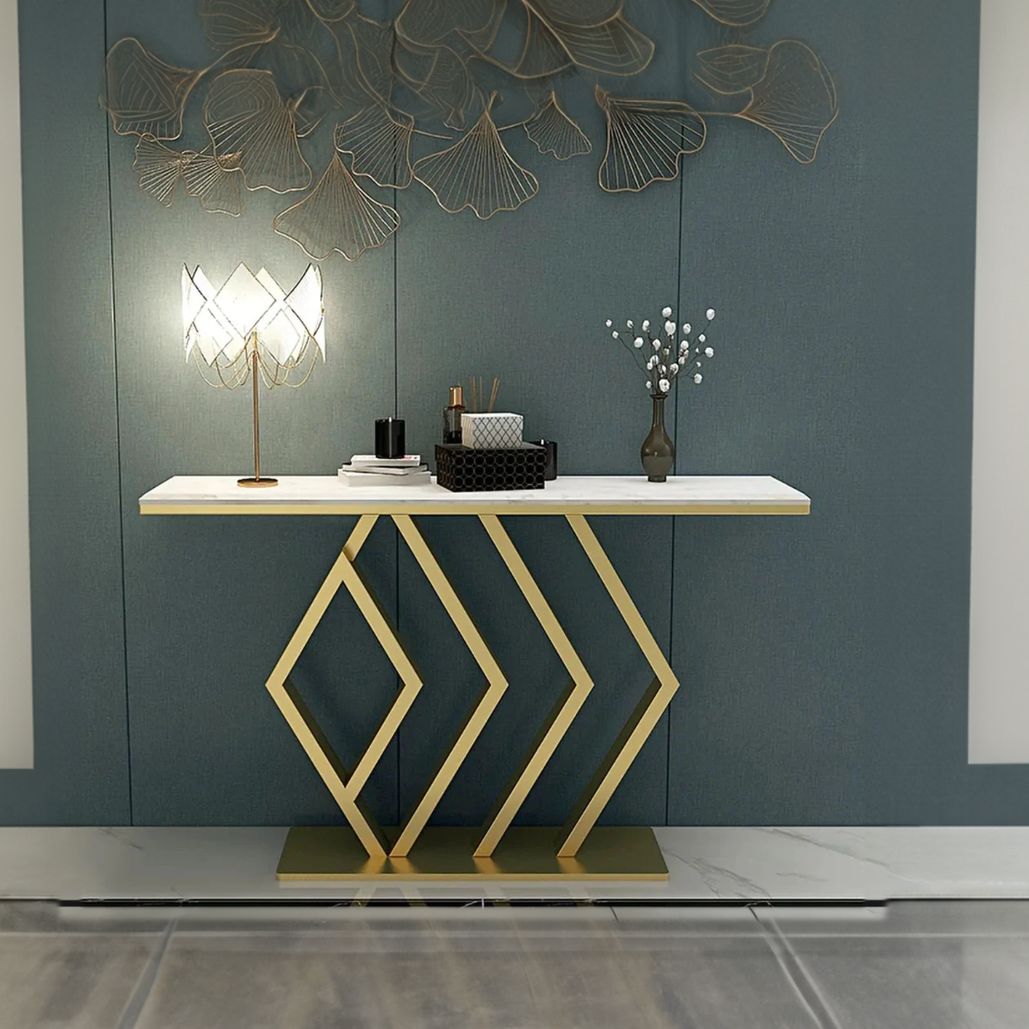 Console Table in Geometric Pattern Home Decor items		