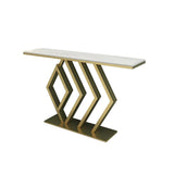 home decorative Golden Console Table in Geometric Pattern