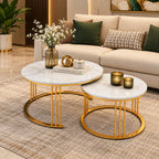 Classic Designer Tethered Iron Stand Coffee Table Set of 2