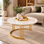 Classic Designer Tethered Iron Stand Coffee Table Set of 2